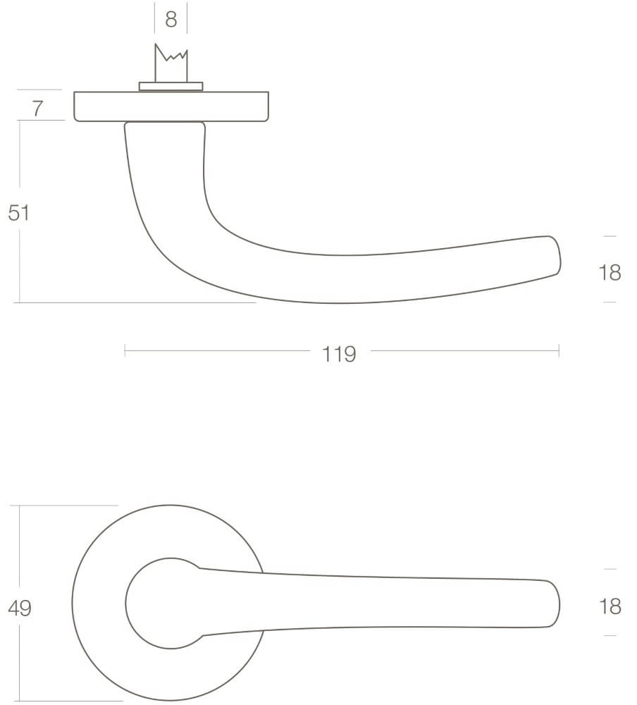 Poignée Cosmos laiton laqué Intersteel 8714186090992