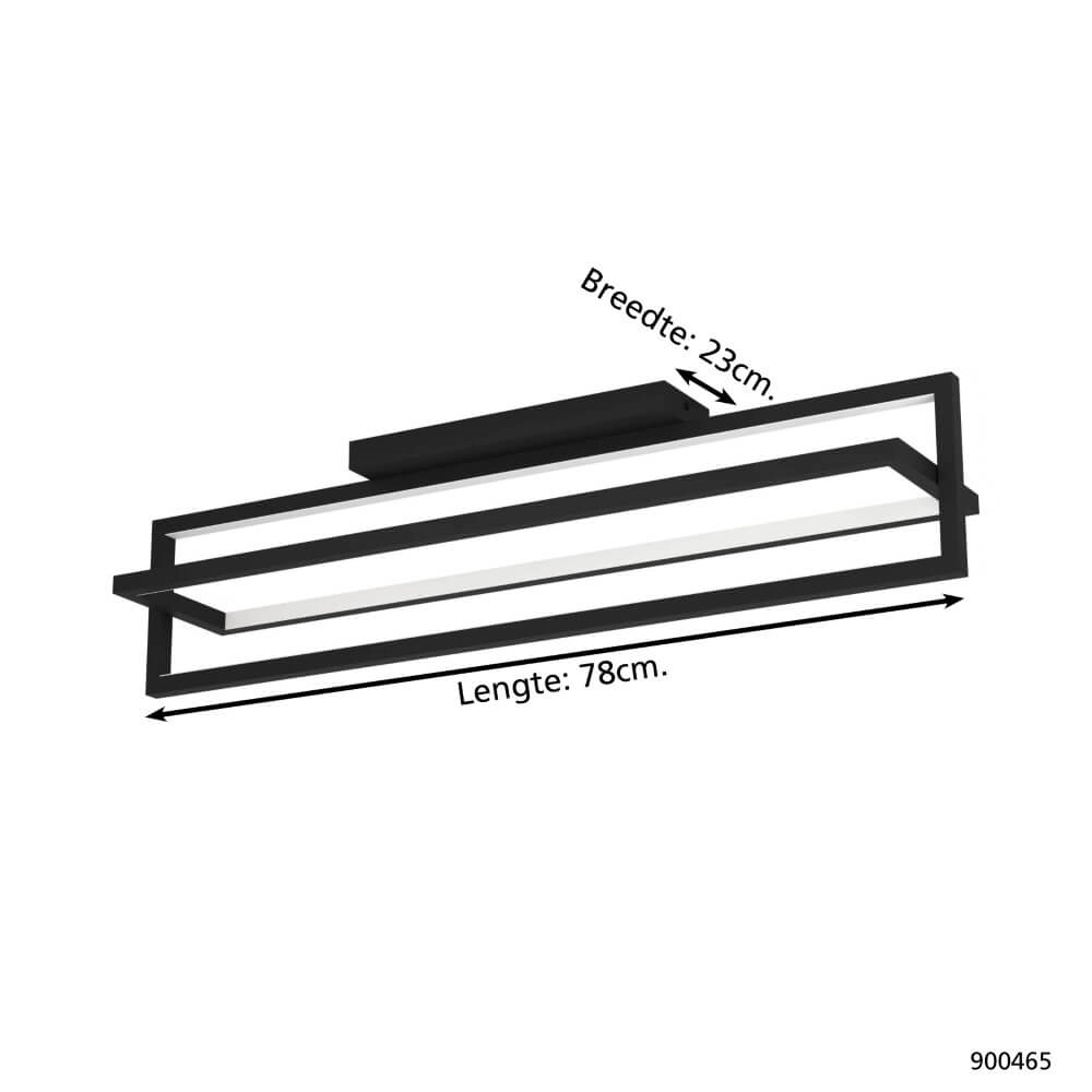 Plafonnier LED Siberia noir Eglo 9008606244041