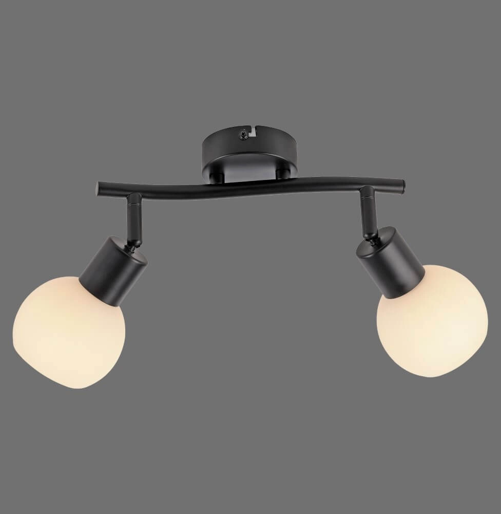 Plafonnier noir Loki 2 lumières Just Light 4043689000769