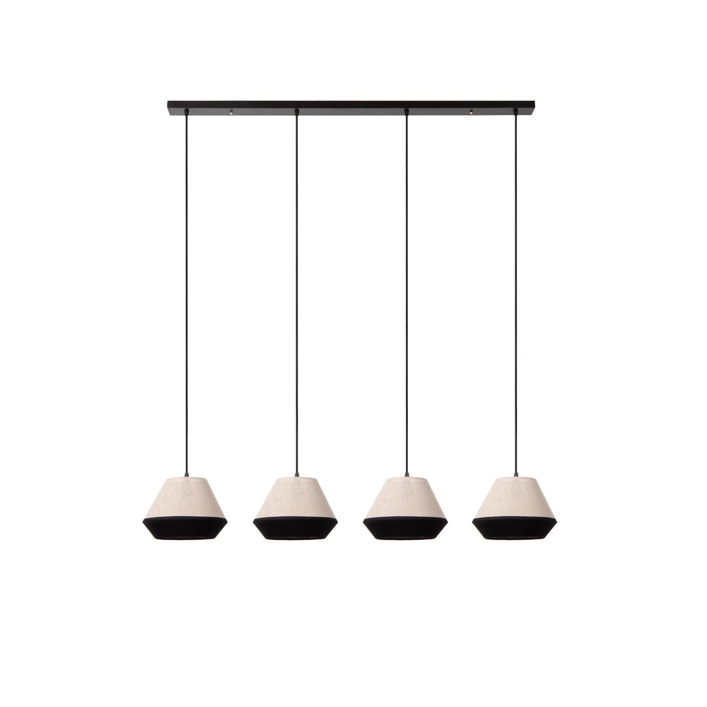 Lampe suspendue Kala Taupe 4 clairs