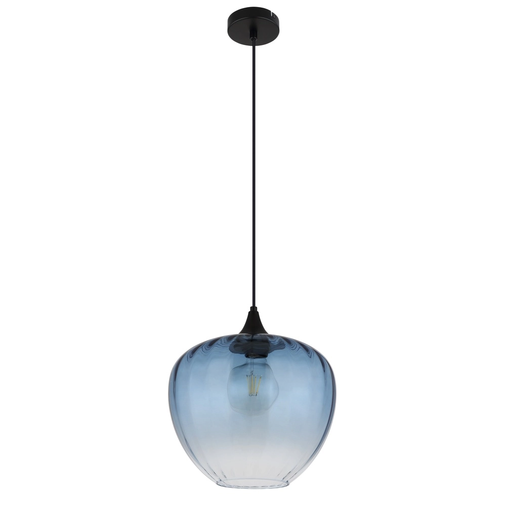 Lampe suspendue Sander Verre bleu Globo 9007371512126