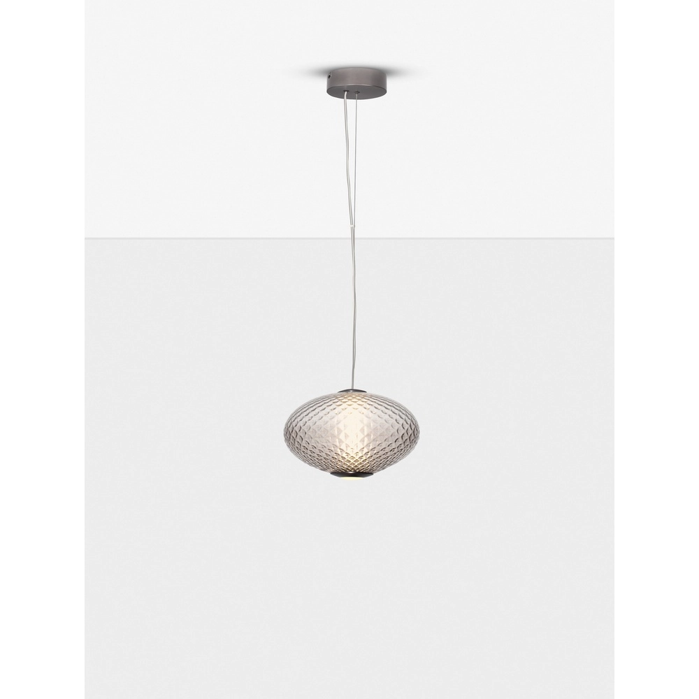 Suspension Aora verre brun ovale Suspension Aora verre brun ovale