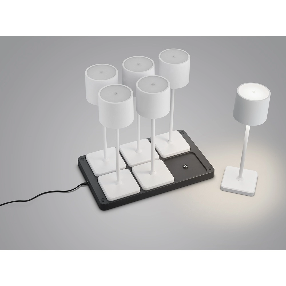 Lot de 6 lampes de table Fernandez blanc Trio 4017807601671