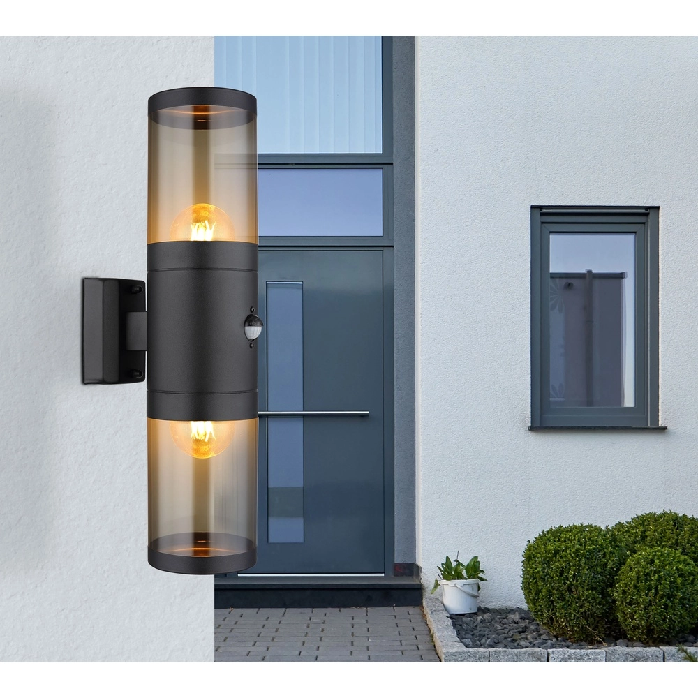 Lampe murale moderne Xeloo Noir avec capteur Globo 9007371435289