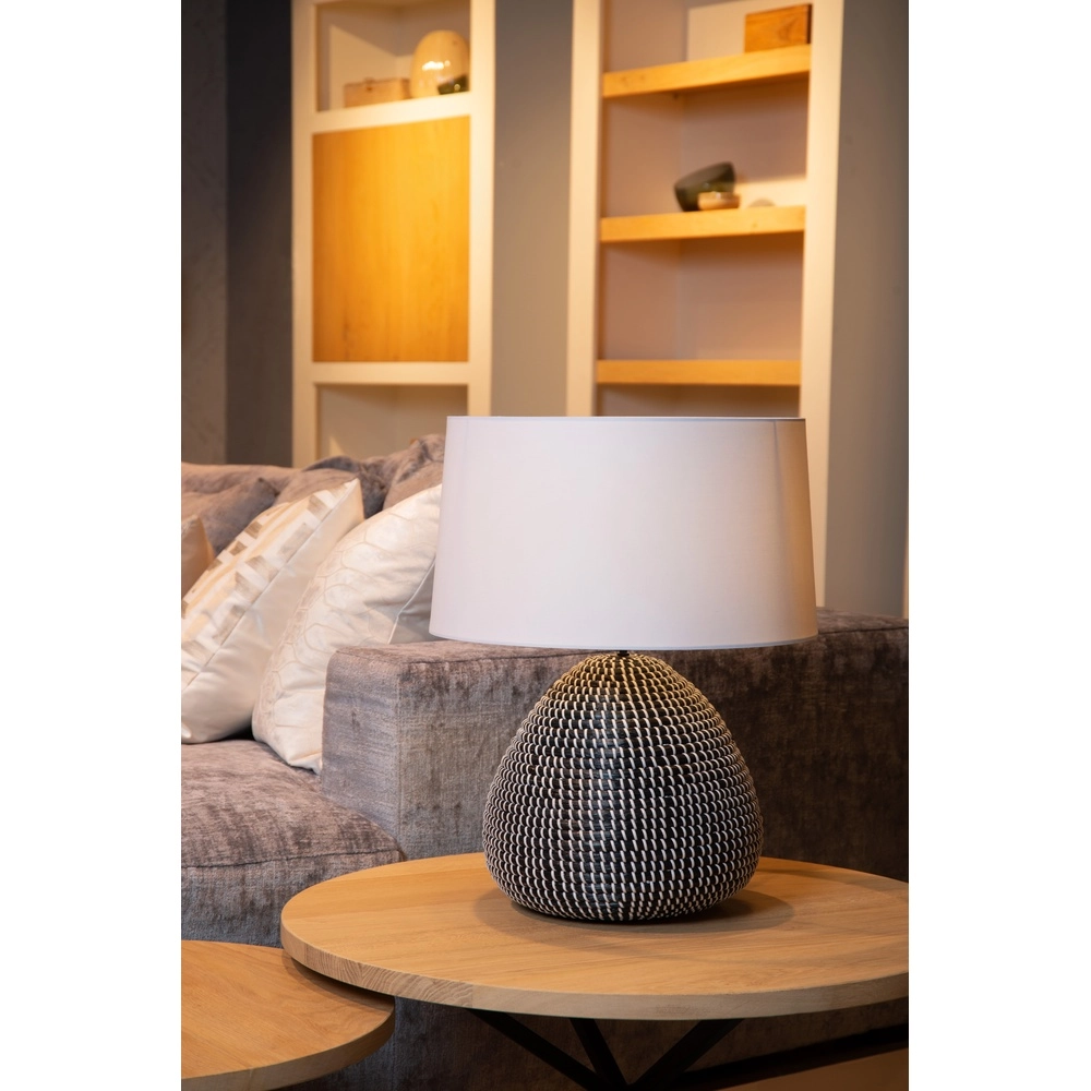 Lampe de table en herbe marine Maduka Ø 45cm - noir avec teinte blanche Premium by Lucide 5411212106070