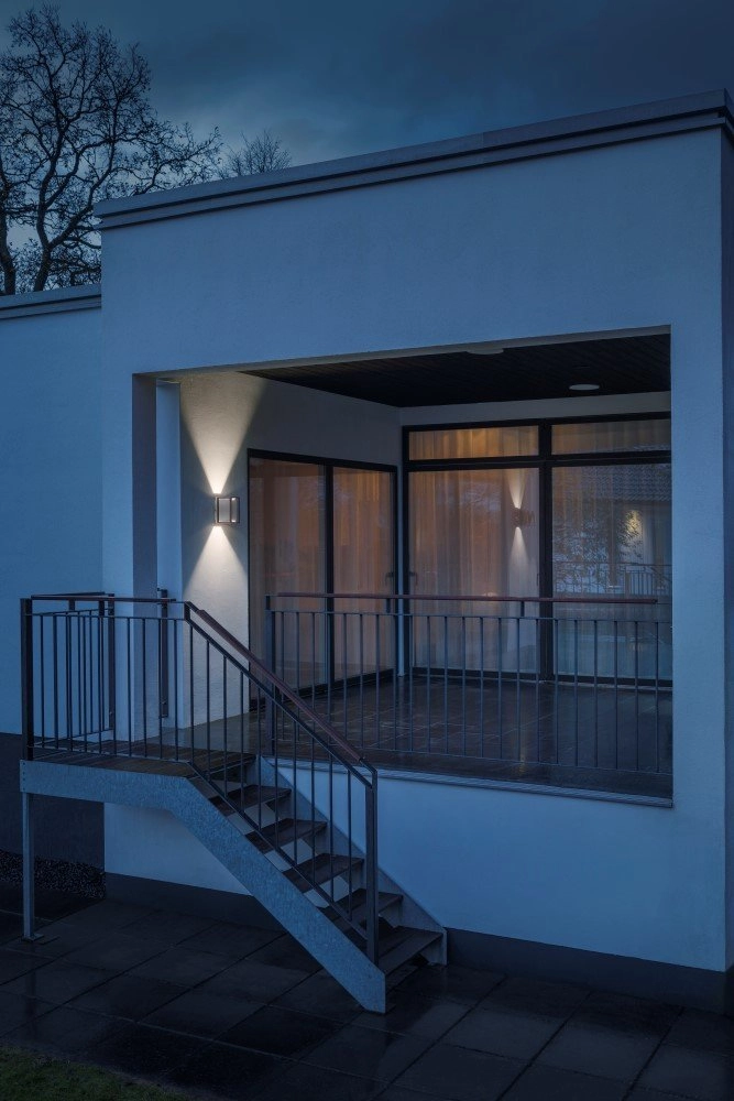 LED lampe d'extérieur Vale Up-Down blanc avec cuivre KonstSmide 7318304242594