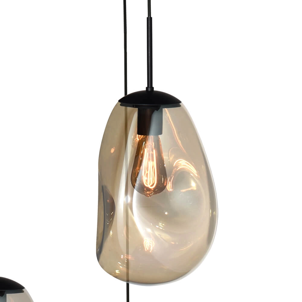 Lampe suspendue Vide Lava 5x verre doré Masterlight 8718121284316