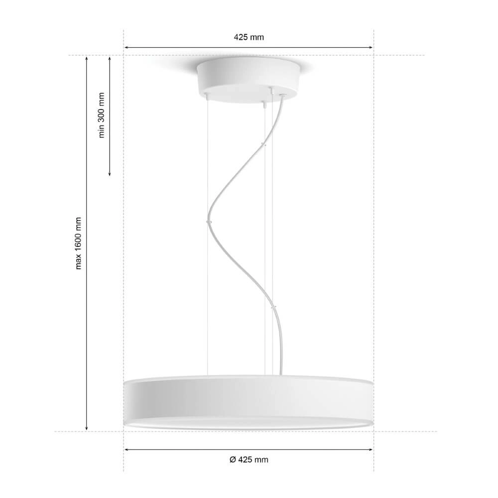 Lampe suspendue Hue Enrave - White Ambiance Ø 42,5 cm blanc Philips 8718696176573
