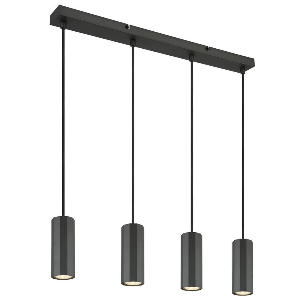 Suspension grise James 4 lumières Suspension grise James 4 lumières