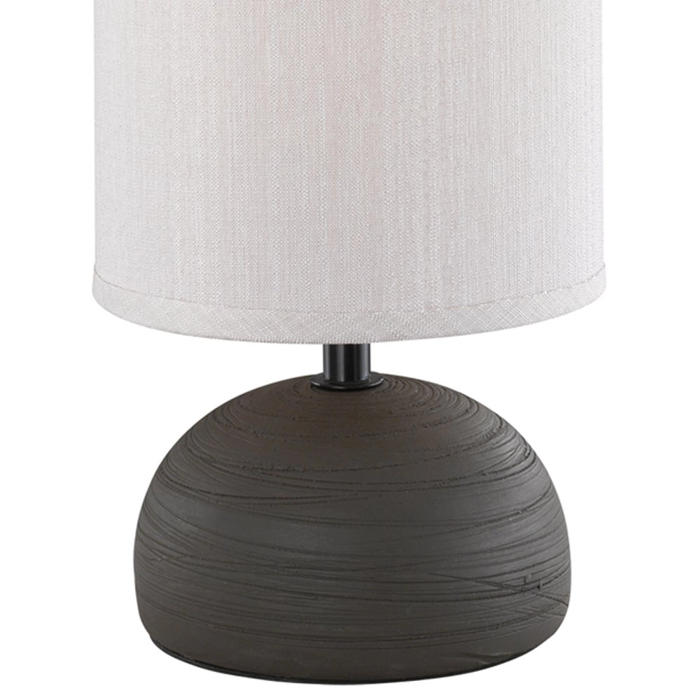 Lampe de table Luci 23 cm marron avec du blanc Trio 4017807346206