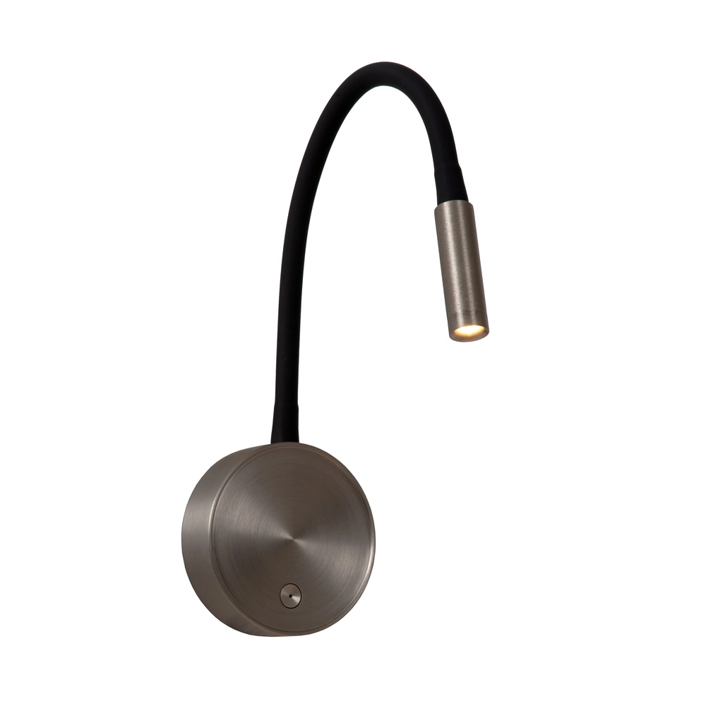 Lampe de chevet Asja Métal brossé à dimmable