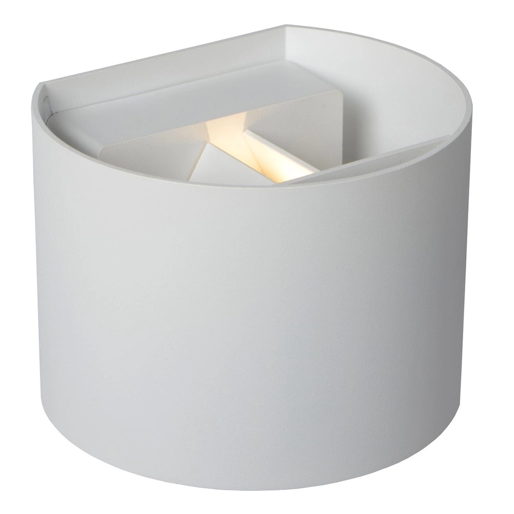 Projecteur mural carré Axi 2 x 3,5W IP54 blanc Lucide 5411212690036