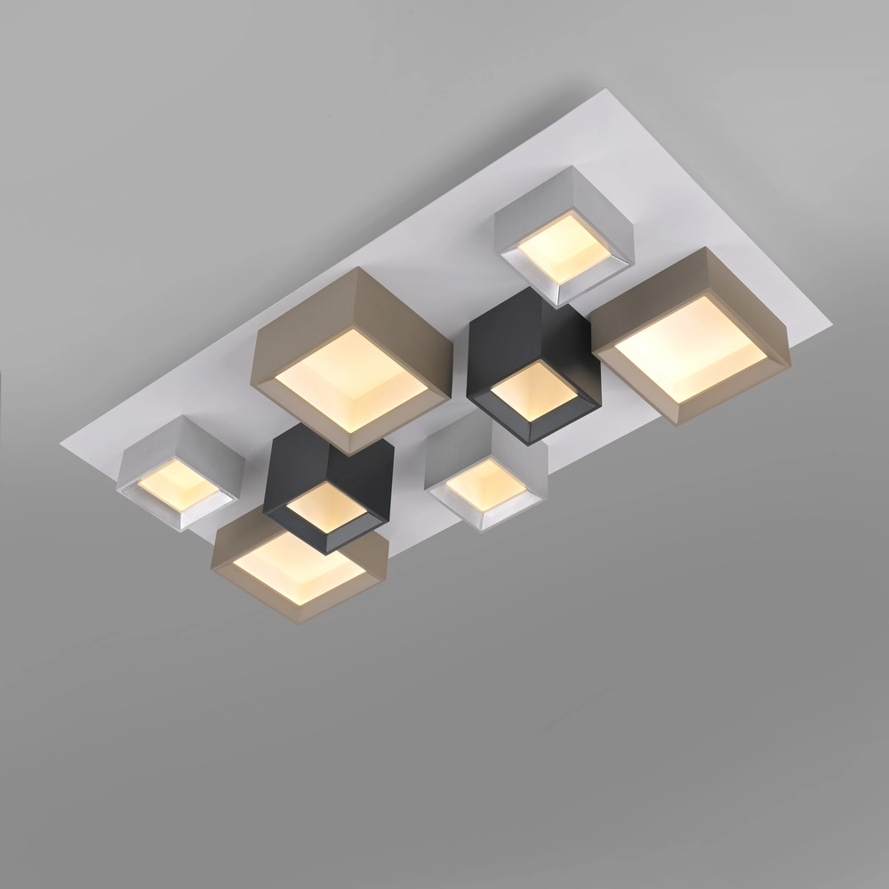 Lumière LED de plafond Pure Manhattan 8 lumières Paul Neuhaus 4012248396896