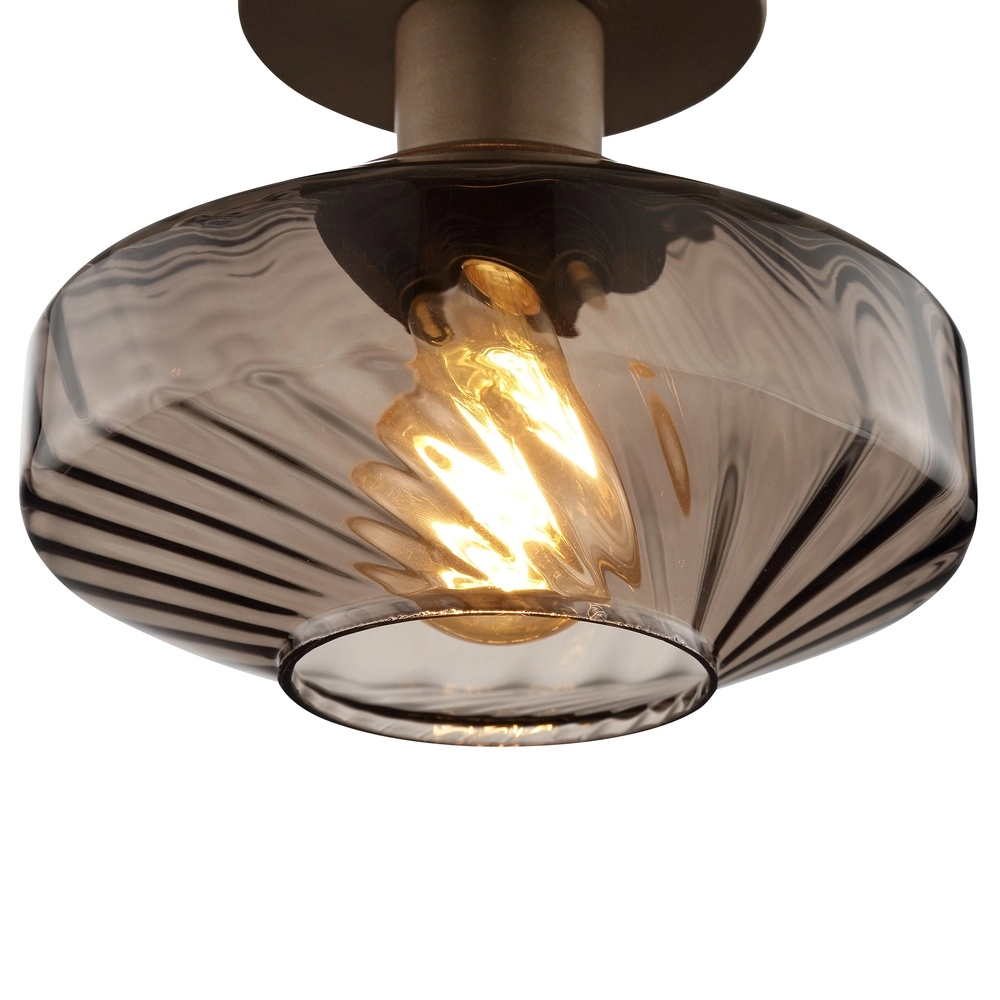 Lampe de plafond unique Lyn brun café Ø 28cm Brilliant 4004353477027