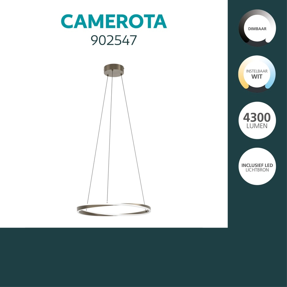 Lampe pendante de conception Camerota bronze foncé Ø 55cm Eglo 9008606391233
