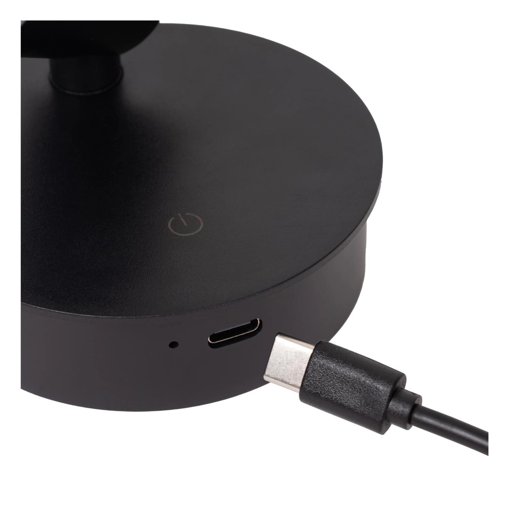 Lampe murale rechargeable Toni Noir magnétique Lucide 5411212290540
