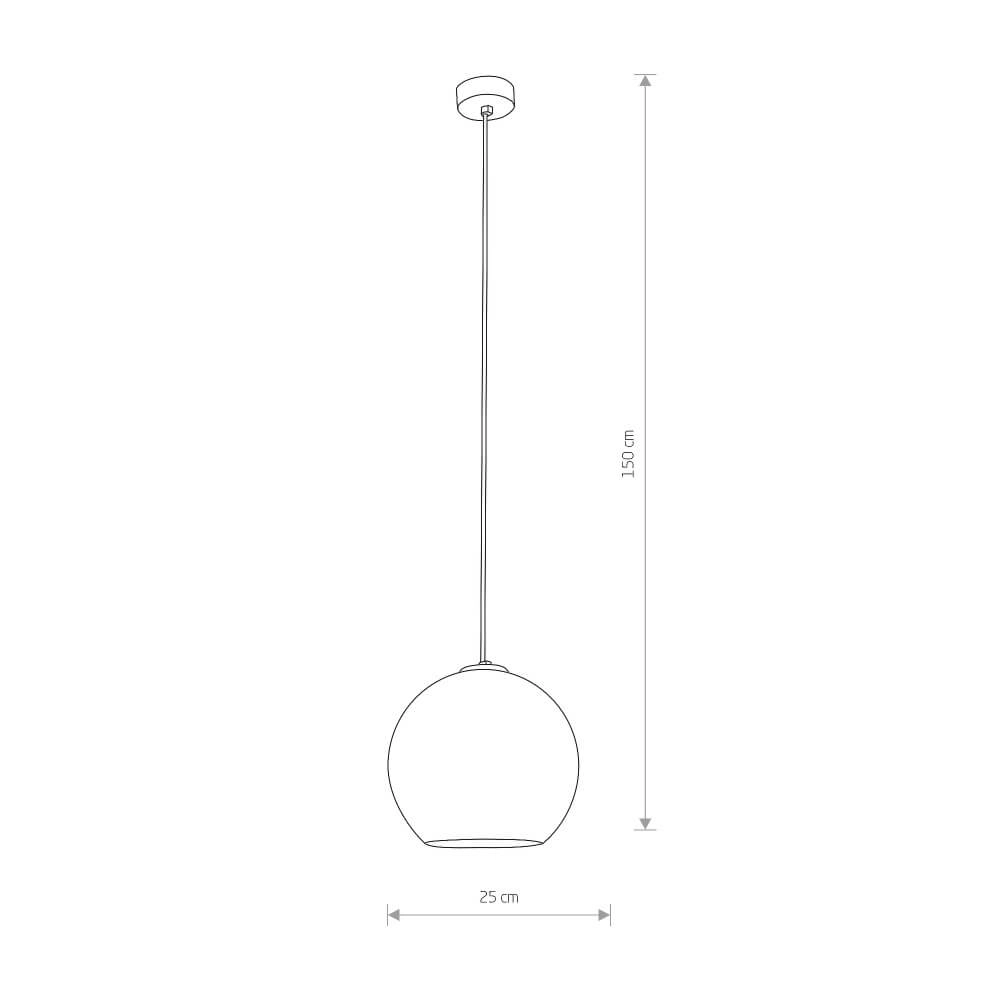 Lampe suspendue sphère Polaris Ø 25cm doré Lyora 5903139905794