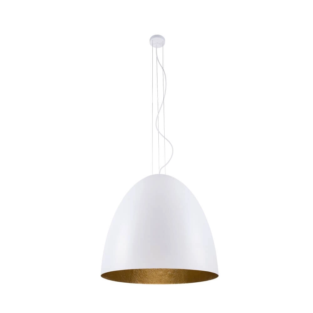 Lampe suspendue blanche Egg L Ø 55 cm Lyora 5903139902397