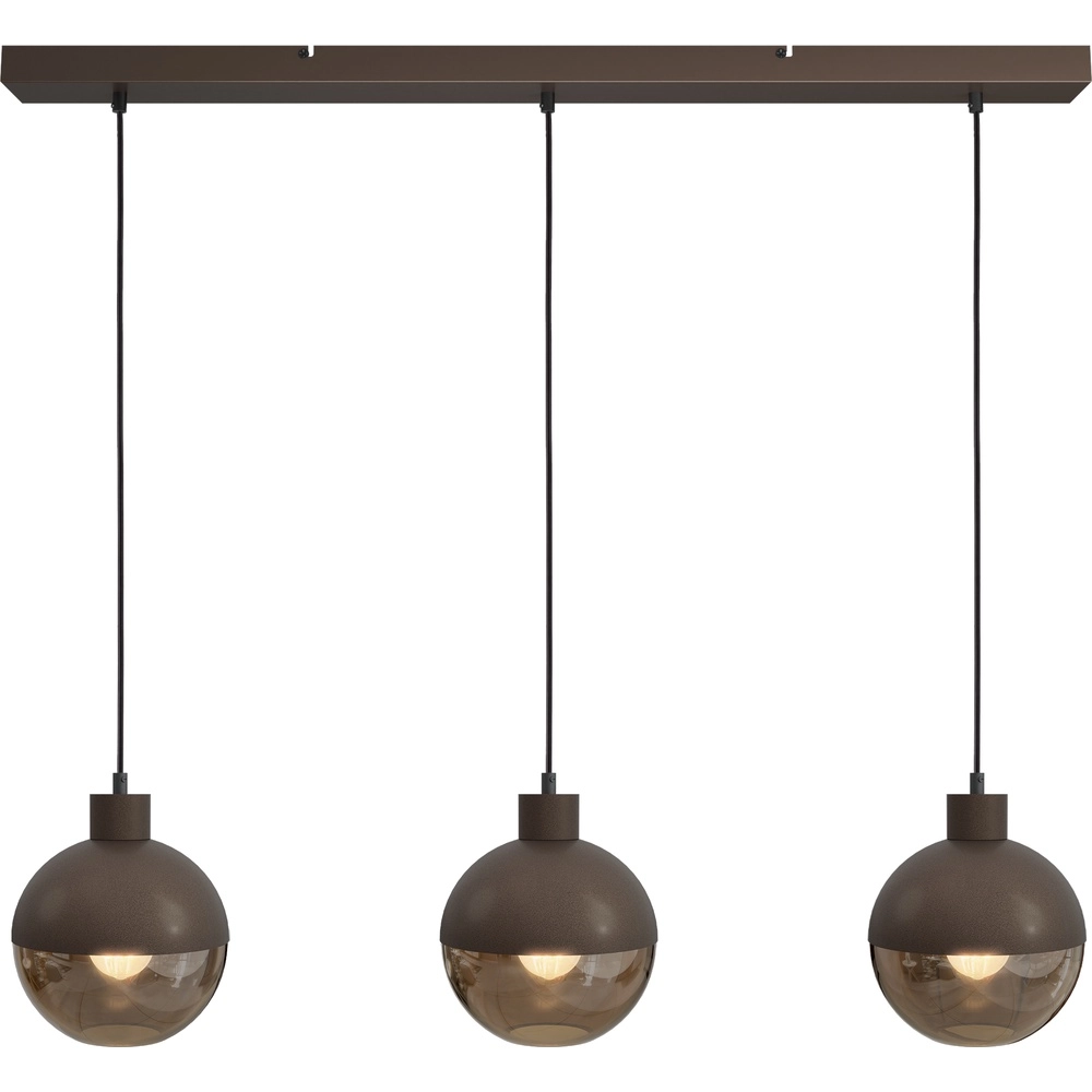 Lampe pendante à 3 lampes Opera cacao
