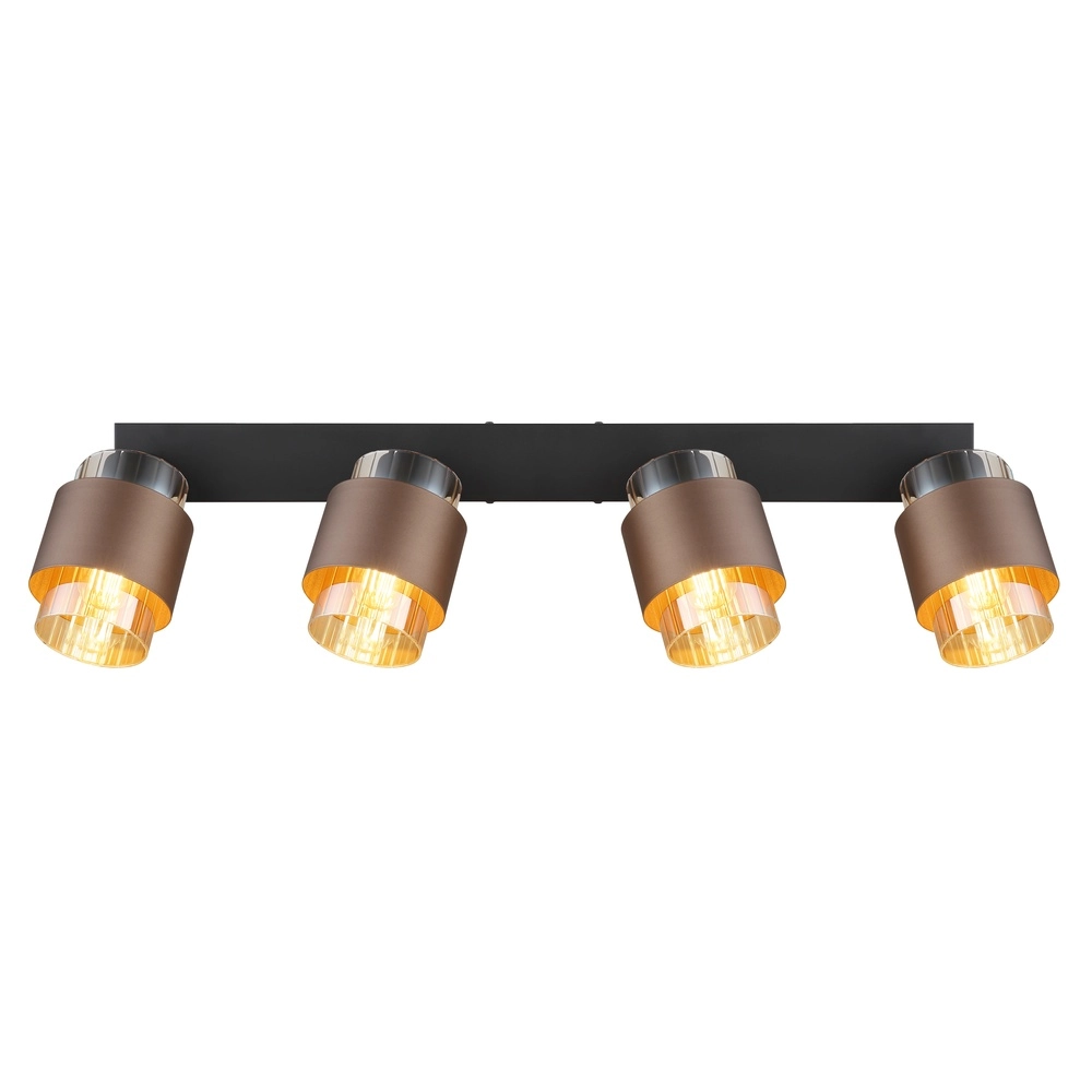 Lampe de plafond à design Milley Noir à 4 lumières Globo 9007371589340