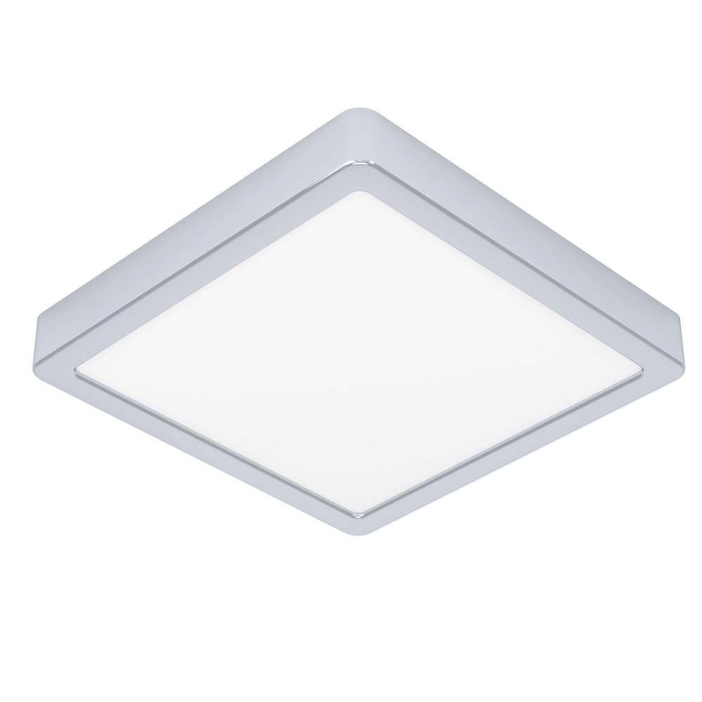 Lumière de plafond chromée Fueva 6 LED - 22x22 cm