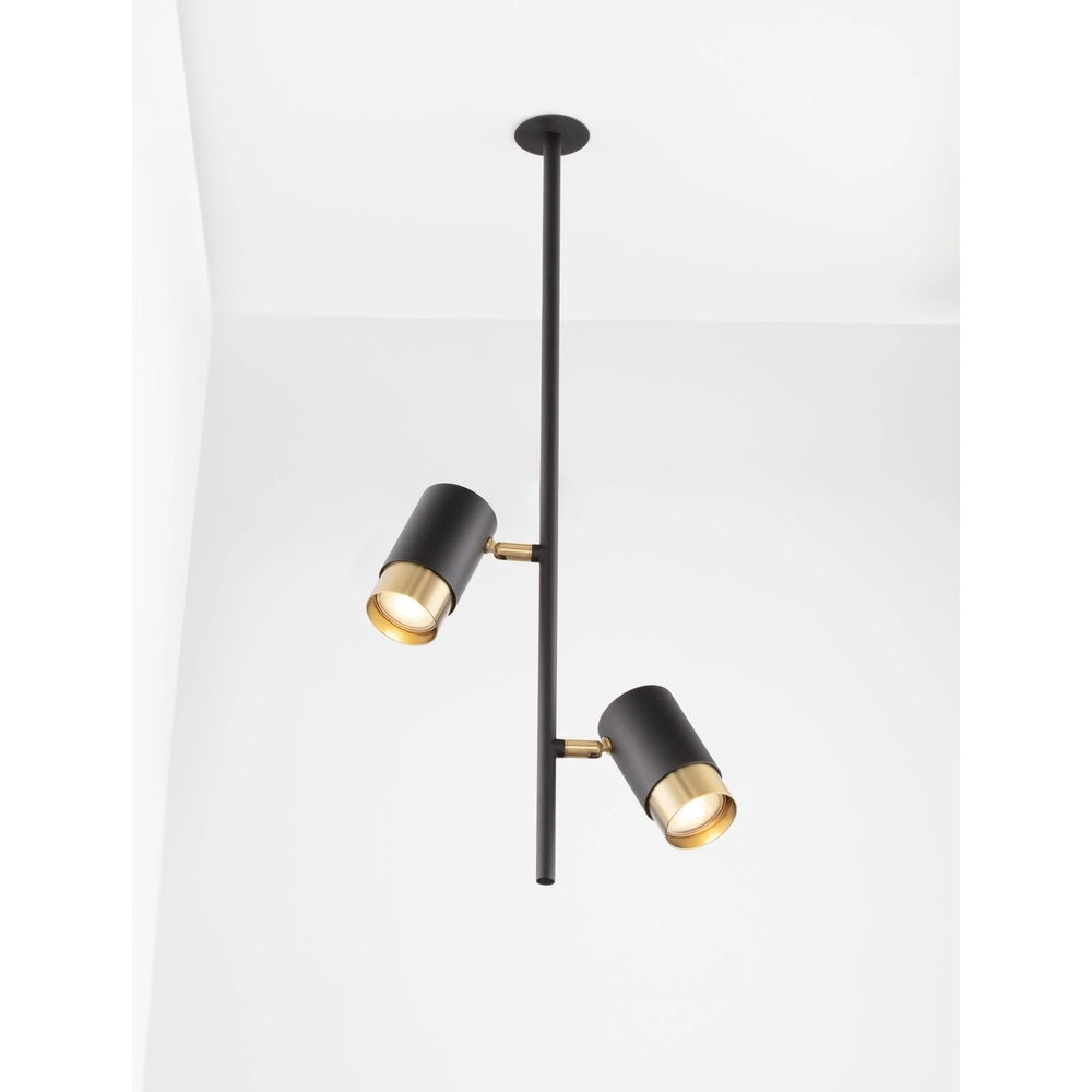 Plafonnier Pongo Double noir et or intégré Lyora 5212017441713