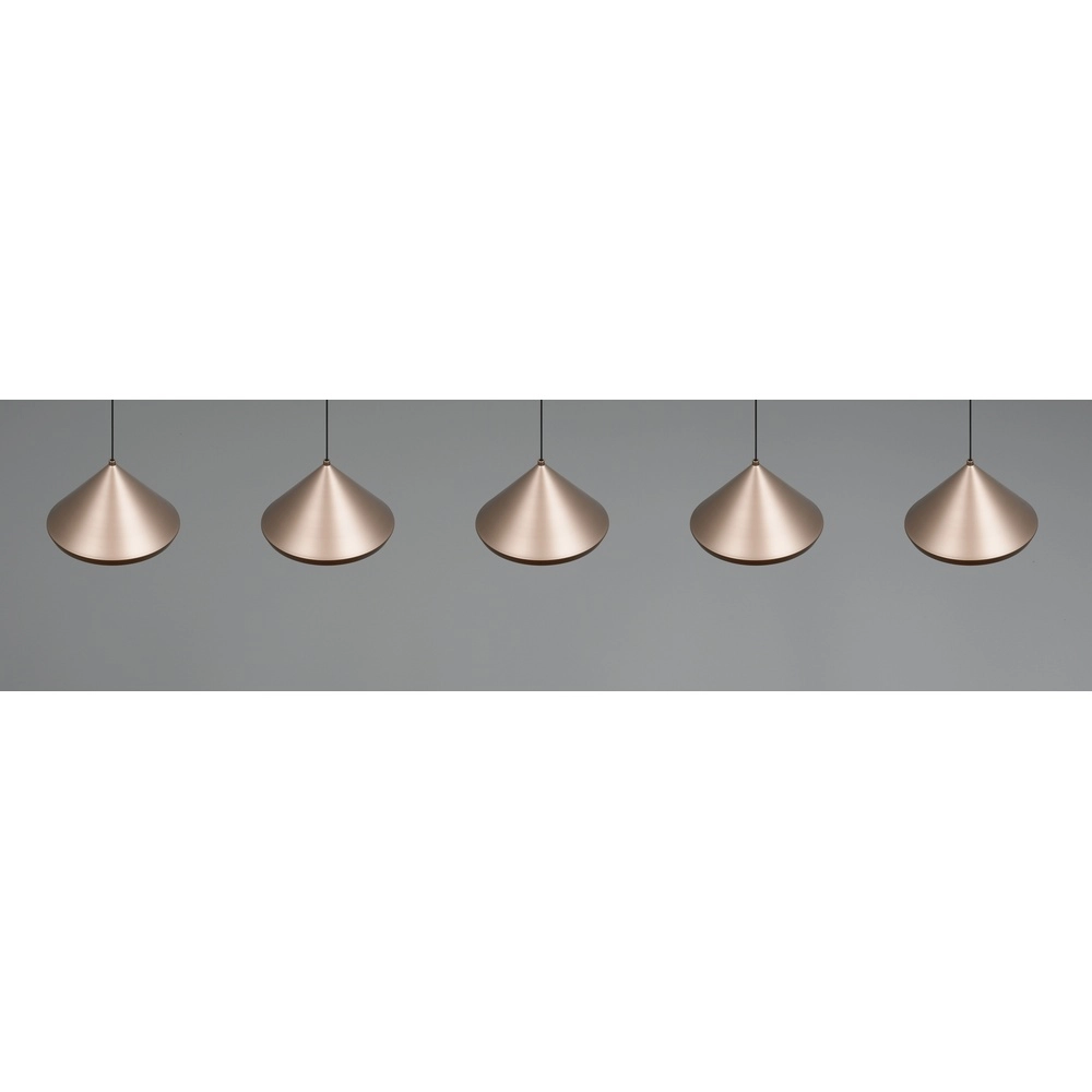 Suspension 5 lumières Laguna brun café Trio 4017807671094