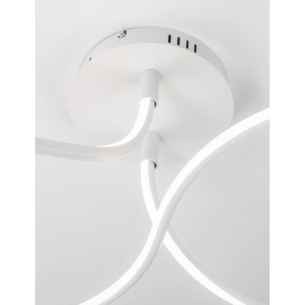 Plafonnier Fungo Bouclé blanc Lyora 5212017419897