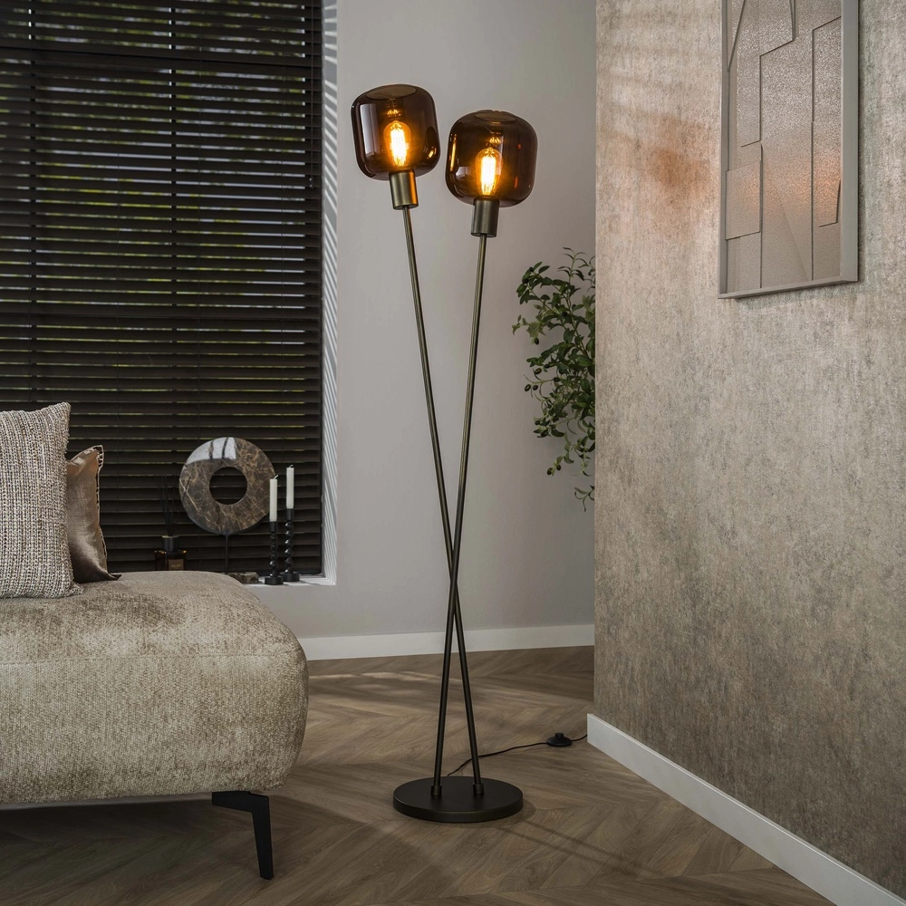 Lampadaire de conception Bronza Marron Sienna - 2x E27