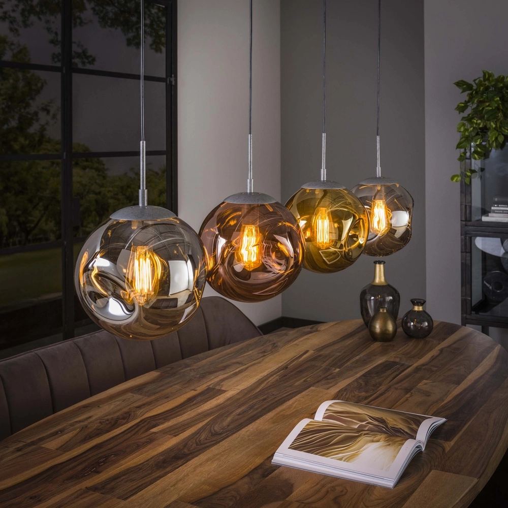 Lampe suspendue en verre Stellar 4 lumières - Ø 25cm