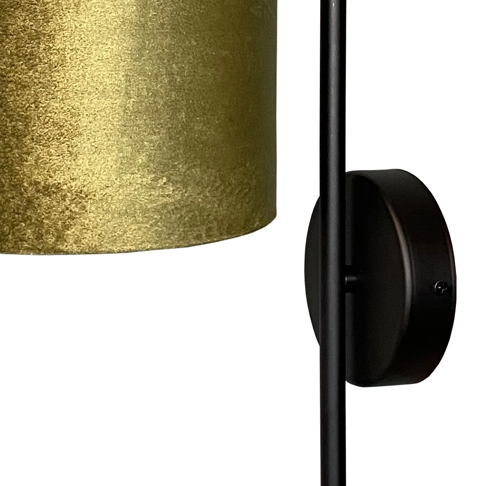 Applique noire Venus avec abat-jour vert olive Masterlight 8718121251165