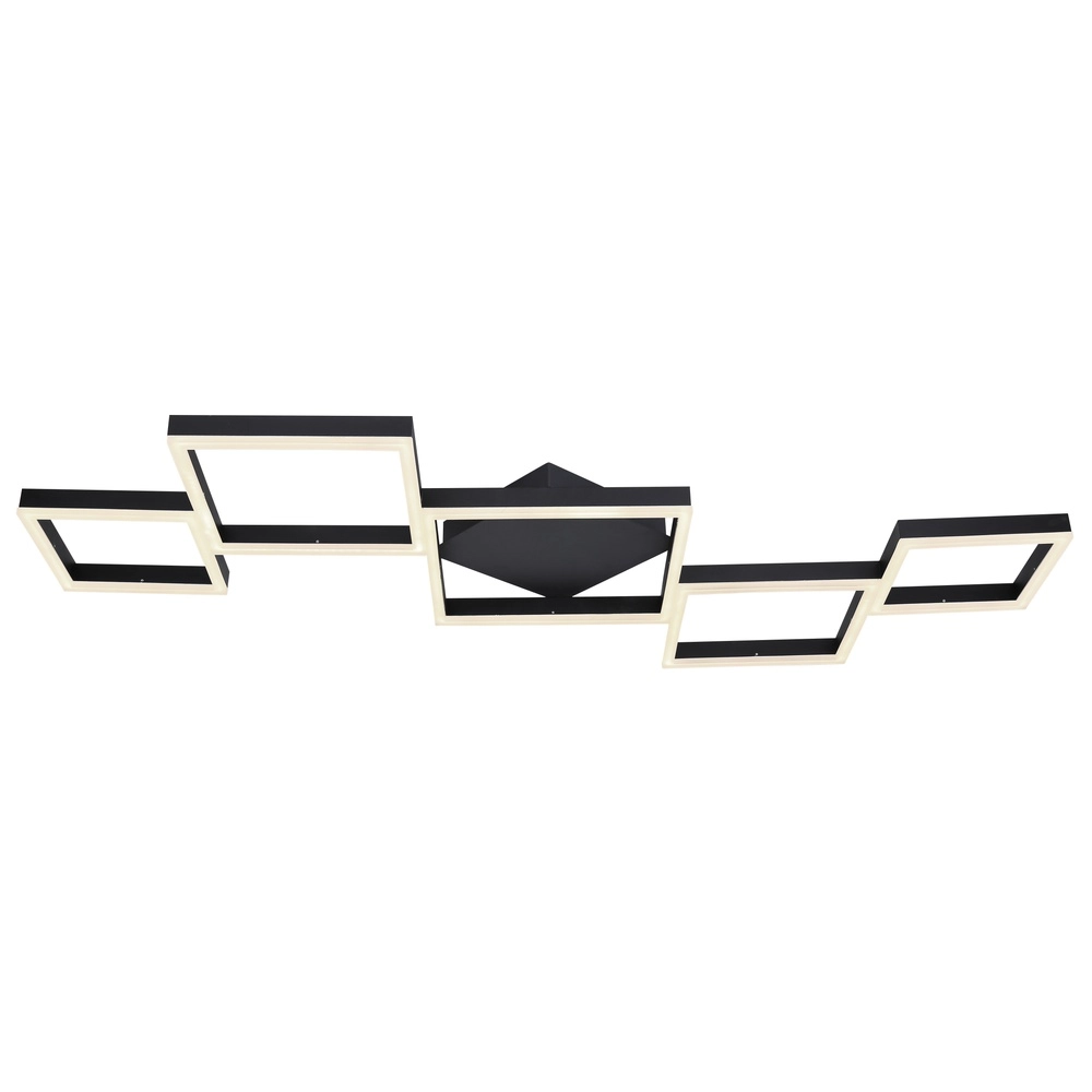 Lampe de plafond moderne Kurio carrés noirs Globo 9007371411788