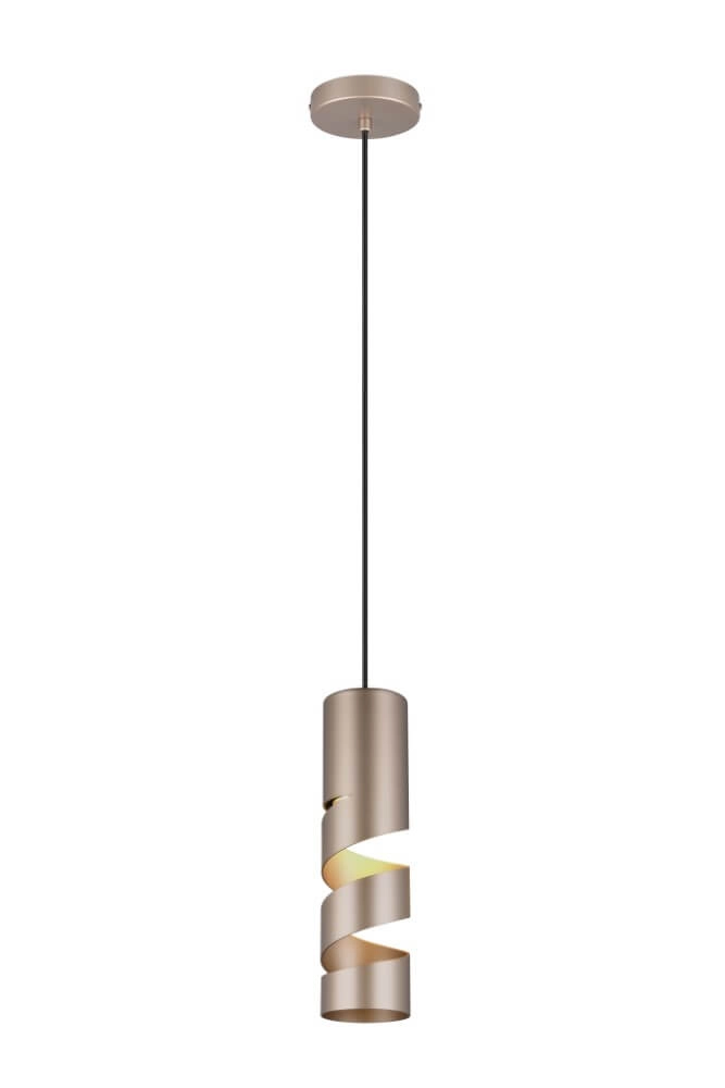 Lampe suspendue tube Stream Ø 8cm - laiton mat