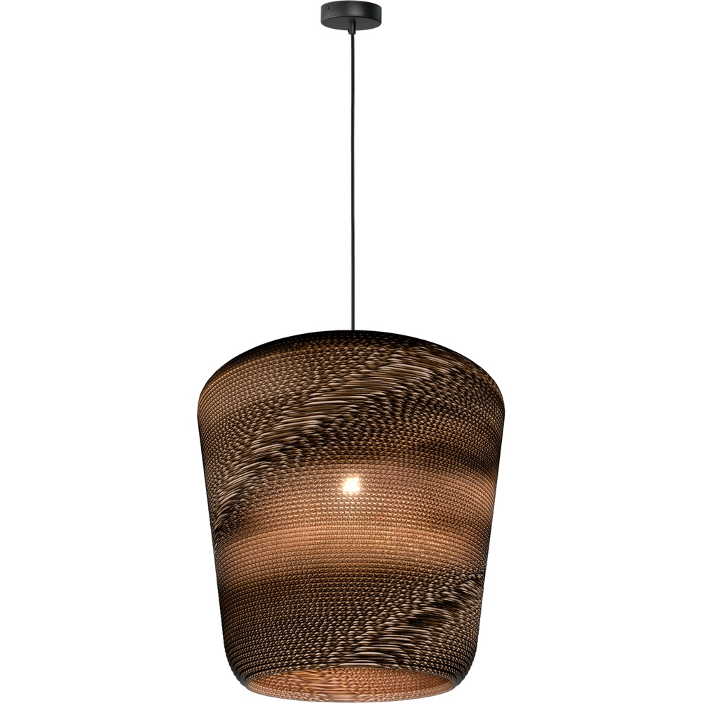 Lampe pendante noire Carta Moody Ø abat-jour Think Paper 54cm Masterlight 8718121419909