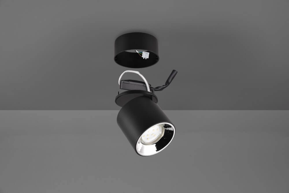 Plafonnier Guayana noir Trio 4017807573930