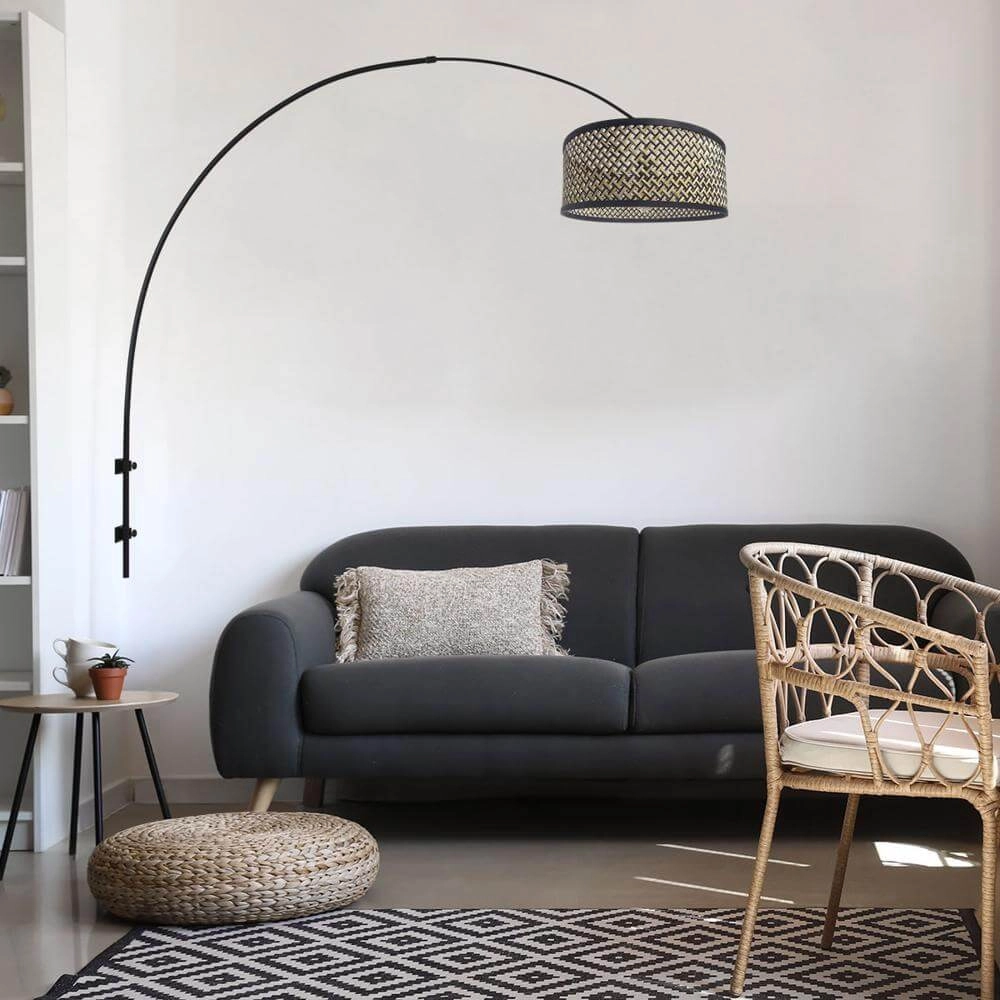 Applique murale Sparkled Light noir avec bambou Steinhauer 8712746171761