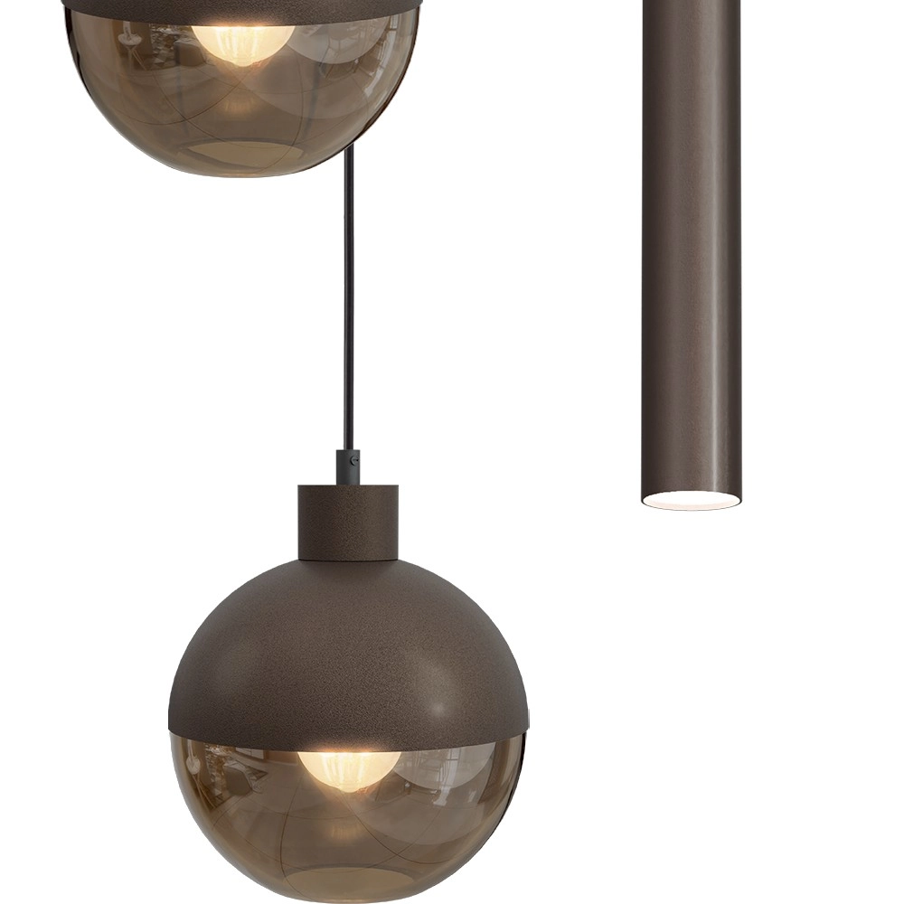 Lampe pendante à 3 lampes Opera Ø 35 cm de cacao Masterlight 8718121424286