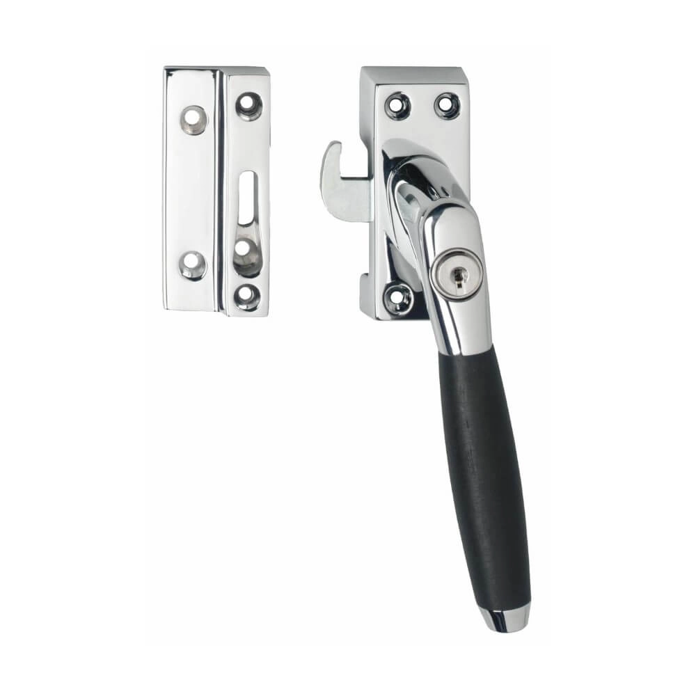 Fermeture de fenêtre Ton 400 Chrome droit verrouillable Fermeture de fenêtre Ton 400 Chrome droit verrouillable