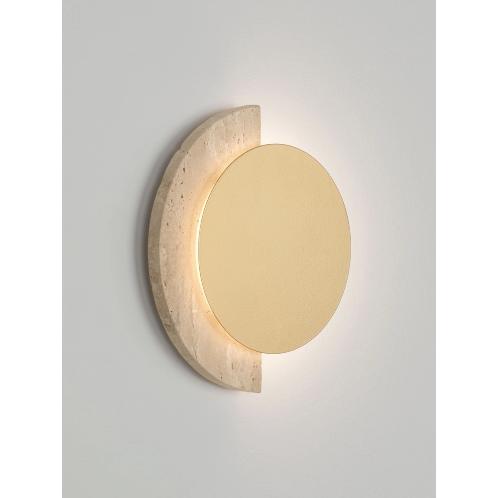 Lampe murale de conception Molli travertin Ø 17cm Lyora 5212063501300