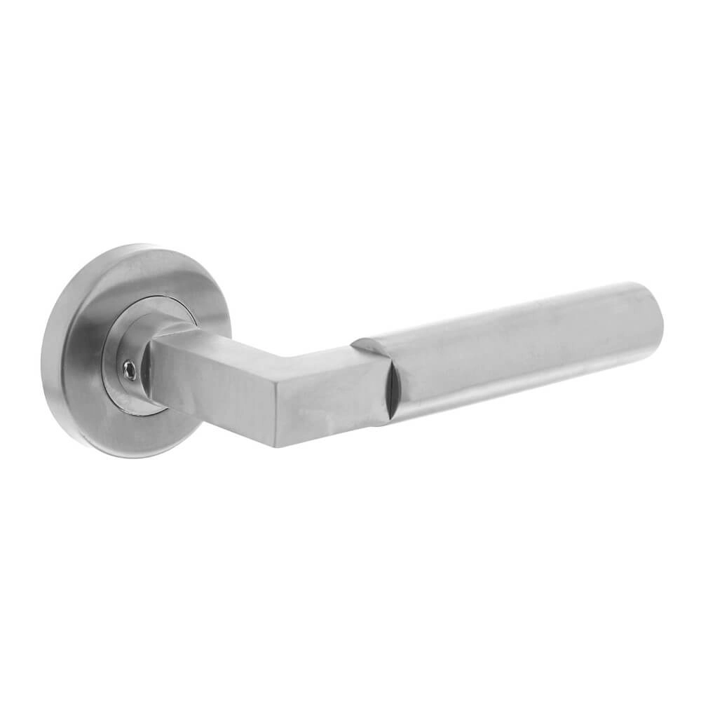 Poignée de porte moderne Bau-Stil Rosace ronde en acier inoxydable Poignée de porte moderne Bau-Stil Rosace ronde en acier inoxydable