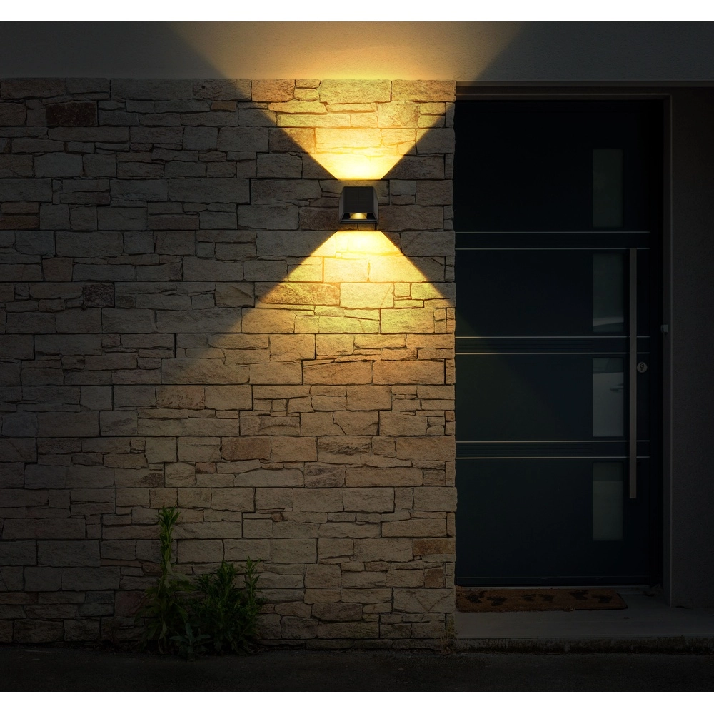 Lampe murale solaire Helion Noir Globo 9007371448012