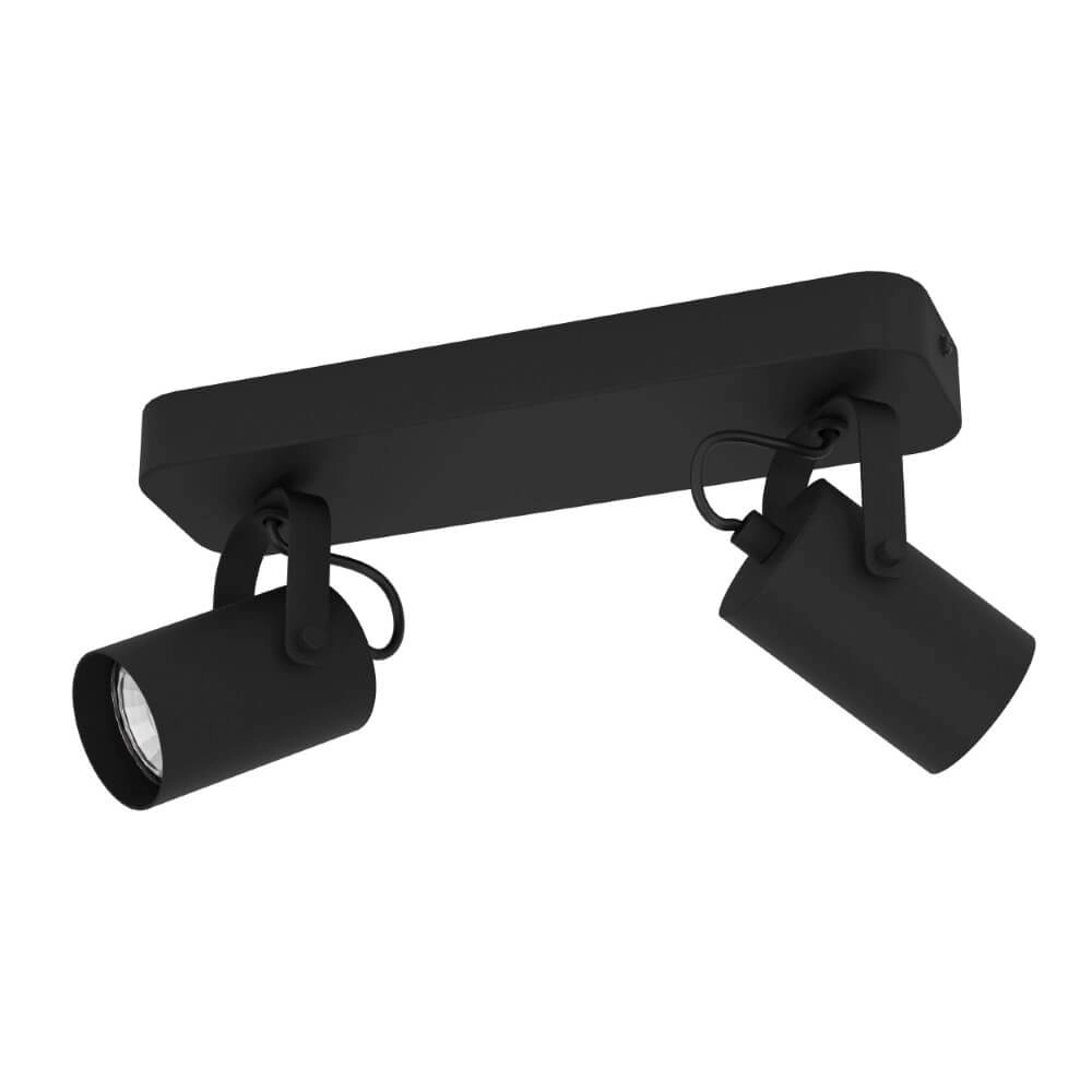 Spot de plafond noir Sorego 2 lumières Spot de plafond noir Sorego 2 lumières