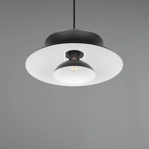 Conception de la lampe suspendue Amarila noir Ø 40cm Trio 4017807682786