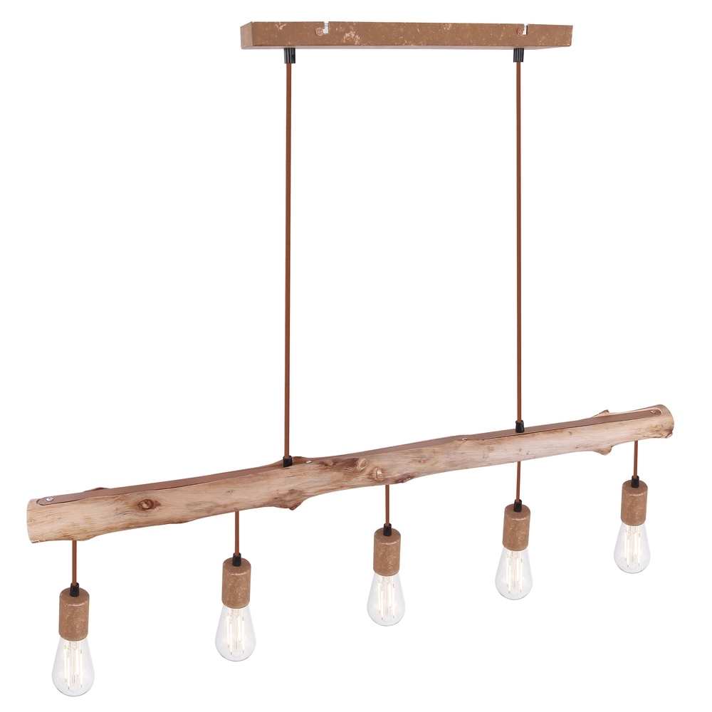 Lampe pendante de salle à manger Jakob brun rouille Globo 9007371389636