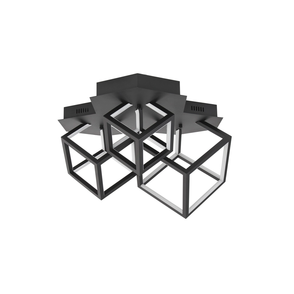 Plafonnier carré Gabbia noir Lyora 5212017423436