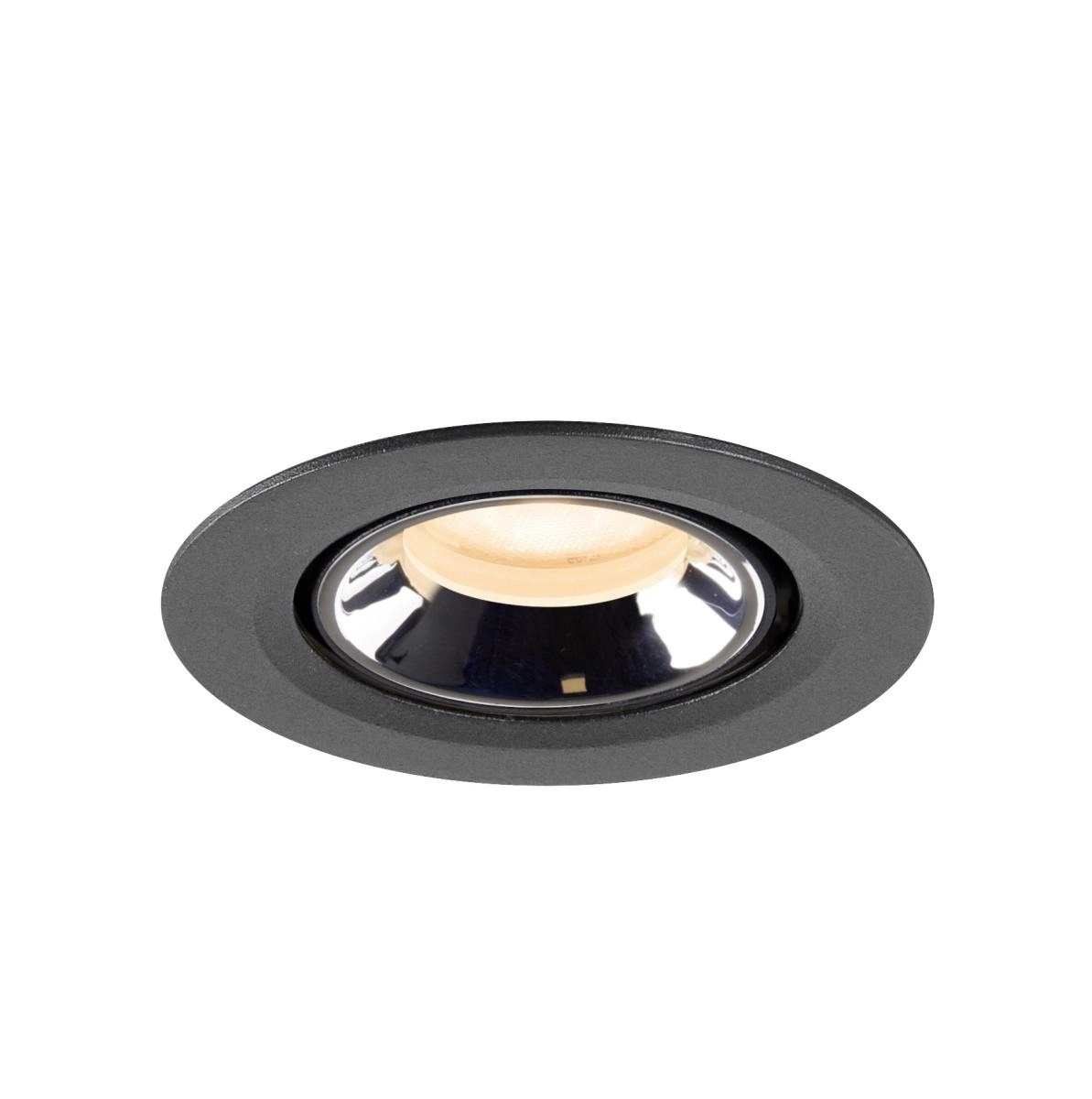 Spot encastré Numinos Gimble XS noir/chrome 2700K - 55 deg SLV 4024163307208