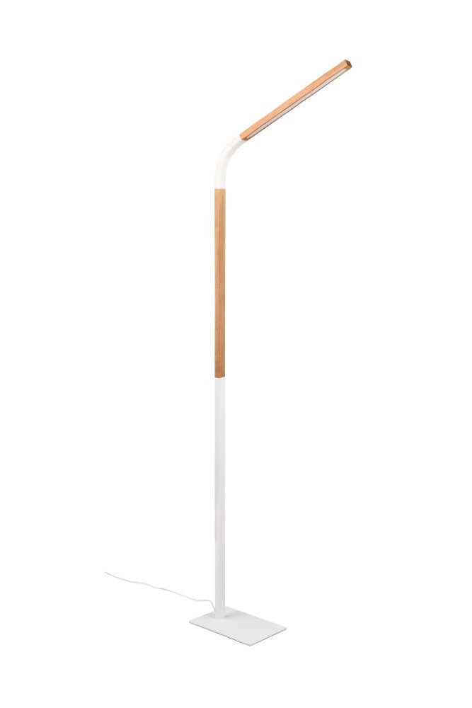 Lampe de lecture flexible Norris blanc avec du bois Trio 4017807600025