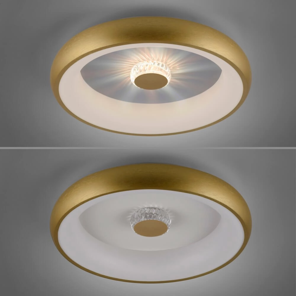 Plafonnier rond Vertigo laiton Ø 46,5cm Just Light 4043689994716