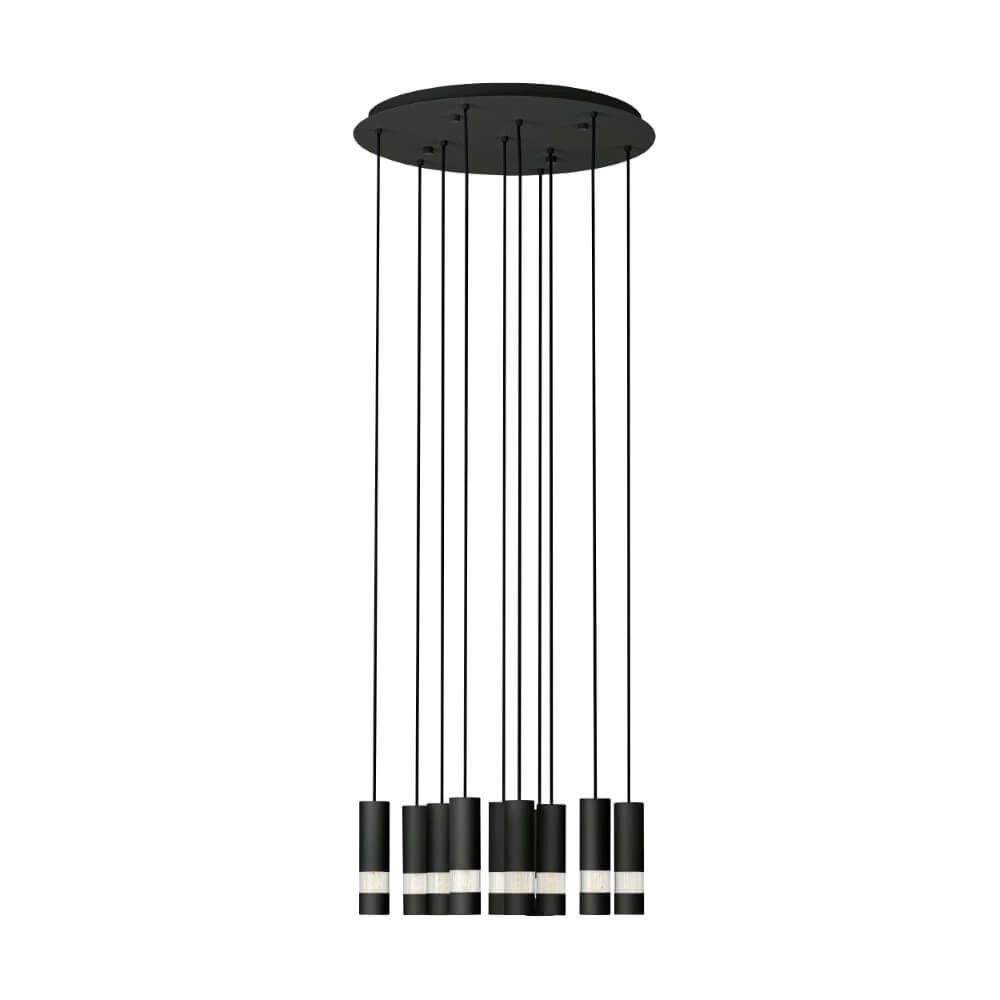 Lampe suspendue ronde Bernabeta noir 10 lumières Lampe suspendue ronde Bernabeta noir 10 lumières