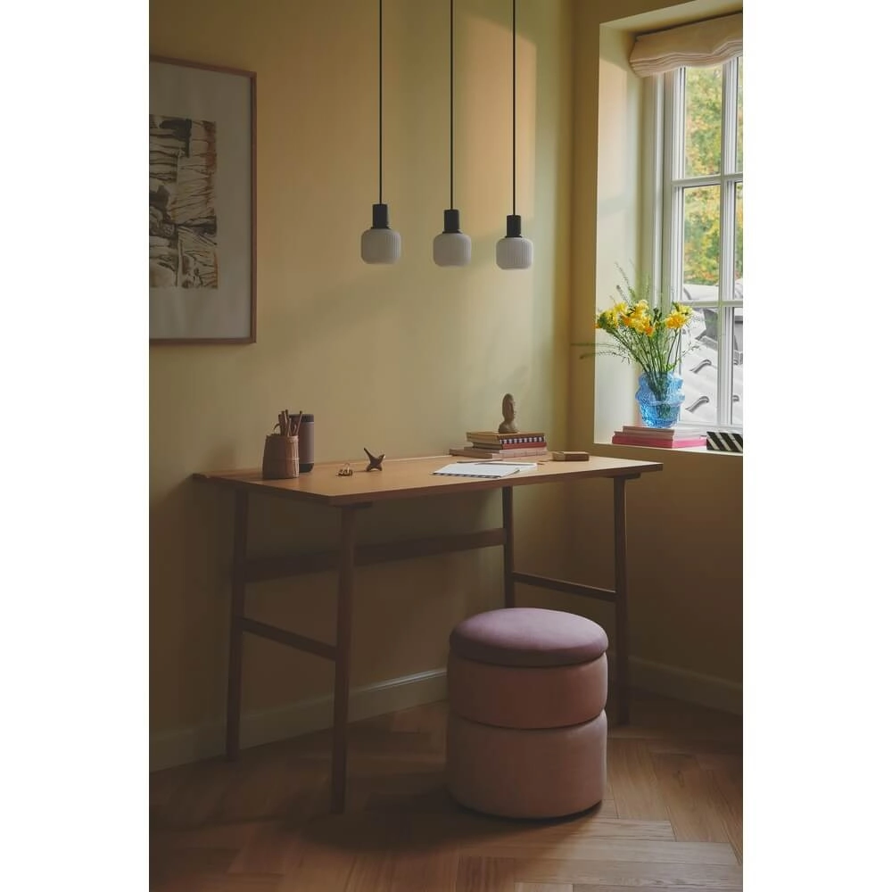 Suspension 3 lumières Milford noir et blanc Nordlux 5704924018671